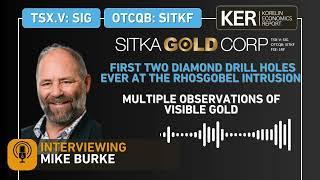 Sitka Gold - Multiple Observations Visible Gold First Two Diamond Drill Holes At Rhosgobel Intrusion