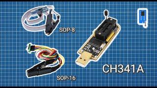 [Обзор] Программатор CH341A (SOP8 и SOP16 прищепки)