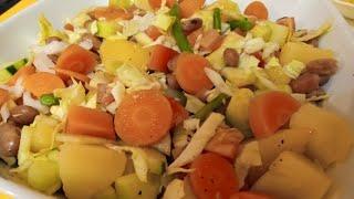 Vegetables-beans salad recipe | Easy, quick and delicous recipe | Cook with Khanum