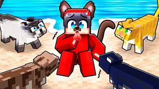 One DOG on CAT ONLY Island in Minecraft