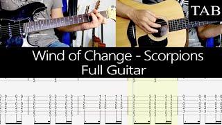 WIND OF CHANGE - Scorpions (Schenker & Jabs): FULL GUITAR COVER + TAB