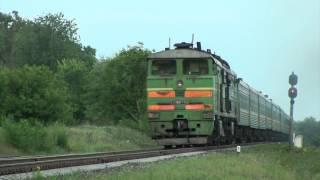 Тепловоз 3ТЭ10М-1103 на перегоне Рэуцел-Хилиутць / 3TE10M-1103 between Rautel and Hiliut