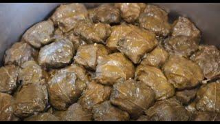 ДОЛМА из Малиновых Листьев- Азербайджан! Delicious DOLMA from Raspberry Leaves- Azerbaijani Cuisine