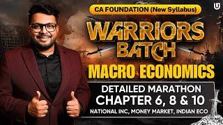 Macro Economics Marathon Part 1 | Chapter 6, 8 & 10 | CA Foundation | CA Mohnish Vora | MVSIR