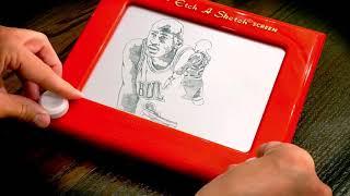 Worlds best Etch A Sketch artist pays tribute to the greatest basketball player ever Michael Jordan.