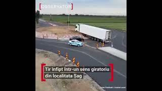 Неправильный проезд кругового движения на грузовике / Wrong roundabout on the truck