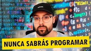 Nunca te vas a sentir preparado para programar y la programación es un salto de fe...