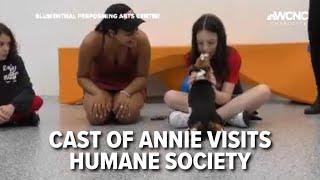 Cast of Annie visits Humane Society