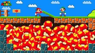Super Mario Bros., but Mario Becomes IMMORTAL with Infinite Giga Mushrooms!
