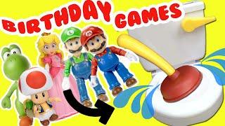 The Super Mario Bros Movie Birthday Party Surprise with Princess Peach, Luigi, Toad, Yoshi