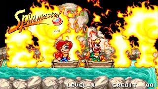 SPIN MASTER (DATA EAST NEO GEO SNK 1993). Miracle Adventure (ミラクルアドベンチャー) full gameplay