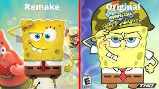 Spongebob Squarepants Battle For Bikini Bottom Rehydrated Original VS Remake Comparison