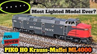 Piko HO Krauss Maffei ML4000 Review, DCC/Sound | The Most Lighted Locomotive Unveiled! SP Lights!