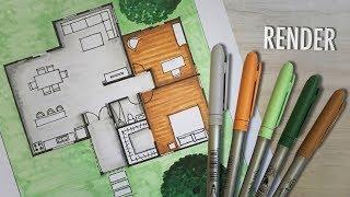 How to render a floor plan by hand | MARKERS