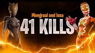 Duo vs Squad 41 Kills with Mongraal | Ghost Issa