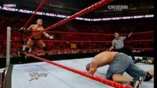 WWE Raw 3/29/10 John Cena & Randy Orton vs Batista & Jack Swagger