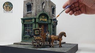 Crafting  a London DIORAMA: Foam, Balsa Wood | TUTORIAL step by step DIY