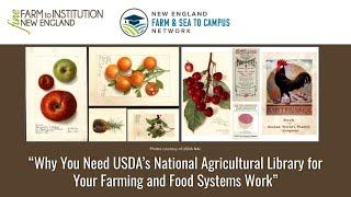 Why you need USDA’s National Agricultural Library for your farming and food systems work