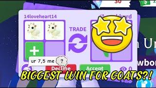 WOW  THEY WANTED LAST 2 GOATS TO MAKE MEGA  BEST OFFER I HAVE GOT!  Adopt Me - Roblox