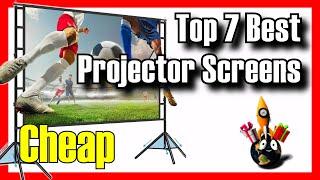 ️ TOP 7 BEST Budget Projector Screens on Amazon [2024][Cheap] For Living Room / Home Theater