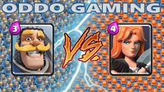 KNIGHT VS VALKYRIE - CLASH ROYALE BATTLE #87