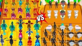 Dragon Fight Battle Vs Merge Skibidi Toilet Halloween fight, Merge Battle Gameplay