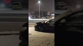 Snowing in Poland