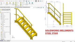 SolidWorks Weldments Tutorial-Steel Stair