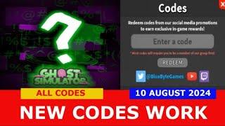 *NEW CODES* [ ANOMALY CLASSIFIED] Ghost Simulator ROBLOX | ALL CODES | AUGUST 10, 2024