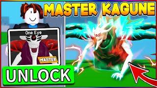 NOOB UNLOCKS SECRET KAGUNE MASTER MODE IN ANIME FIGHTING SIMULATOR! Roblox