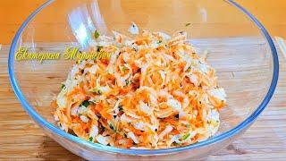 Fresh cabbage salad as in the dining room Delicious crispy cabbage salad Salad for weight loss