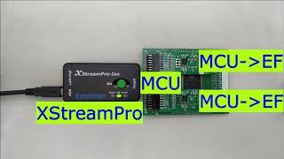 XStreamPro Flash programming ST MCU + dual external flashes (STM32H7A3 + MT25QL128)