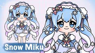 How to Draw Snow Miku (Hatsune Miku) | Step-by-Step Tutorial ️