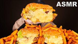 ASMR FIVE GUYS DOUBLE CHEESEBURGERS  + CAJUN FRIES  (Eating Sound) | MAR ASMR