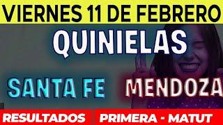 Quinielas Primera y matutina de Santa fé y Mendoza Viernes 11 de Febrero