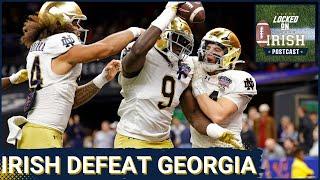 REACTION: The Notre Dame Fighting Irish TAKE DOWN the Georgia Bulldogs and advance!