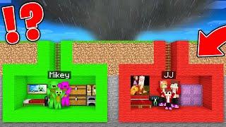 Maizen FAMILY BUNKER vs Mikey FAMILY BUNKER Battle in Minecraft! - Parody Story(JJ and Mikey TV)