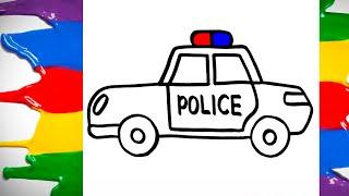 How to Draw a POLICE CAR for Children | Как Нарисовать ПОЛИЦЕЙСКУЮ МАШИНУ для детей