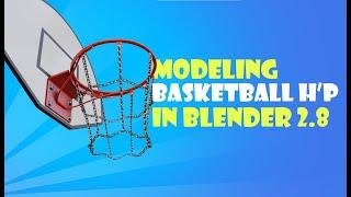 modeling a basket ball hoop with chains in blender 2 8