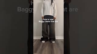 Easy sewing tutorial to tailor your BAGGY JEANS #fashion #baggyjeans