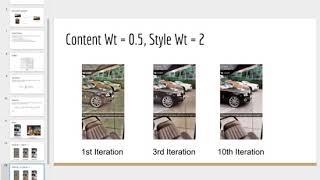 Neural Style Transfer - 15 minute presentation