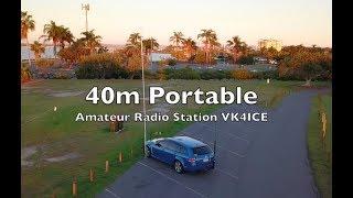 VK4ICE - Portable 40m,   End-fed Half Wave Antenna