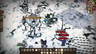 Don't Starve Together (DST) - Wickerbottom vs Deerclops - First try with "On Tentacles" book