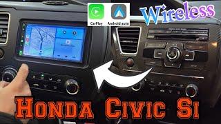 2013 Honda Civic Si How to remove radio Install Wireless Carplay Android Auto