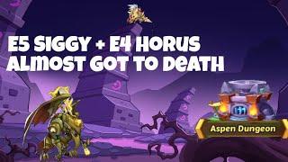 Idle Heroes: Best Run In Aspen Hell 90 With E5 Sigmund and E4 Horus