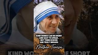 Short Words, Eternal Echoes  Mother Teresa on the Power of Kindness #christianquotes #godquotes