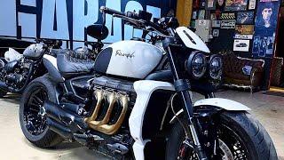  Triumph Rocket 3 'White Pearl' by Shibuya Garage