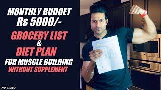 Monthy Budget of Rs 5000/- Grocery List with Diet Plan by Guru Mann