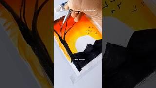 "Aesthetic Sunset Watercolor Art  | Help Me Reach 10K! part 5"  #shorts