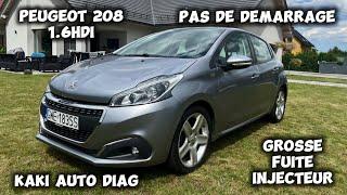 Peugeot 208 1.6HDI : Démarrage Impossible : Grosse Fuite Injecteur.